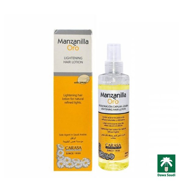 مانزيلا غسول لتشقير الشعر Manzanilla Oro Lightening Hair Lotion Clear 180ml