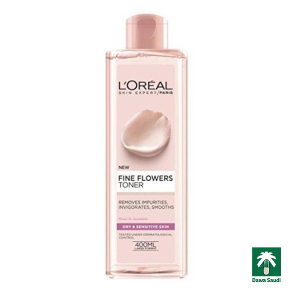 لوريال تونر بالورد والياسمين 400 ملل L'Or√©Al Paris Fine Flowers Cleansing Toner 400ml