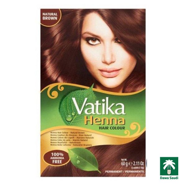 حناء فاتيكا بني طبيعي Vatika Henna Hair Colour- Natural Brown 60gms