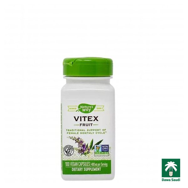 عشبة كف مريم Nature's Way, Vitex Fruit, 400 mg, 320 Vegan Capsules
