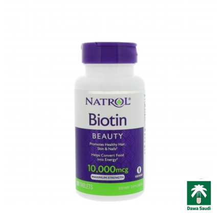 أقراص بيوتين 10000 ناترول Natrol, Biotin, 10,000 Mcg, 100 Tablets