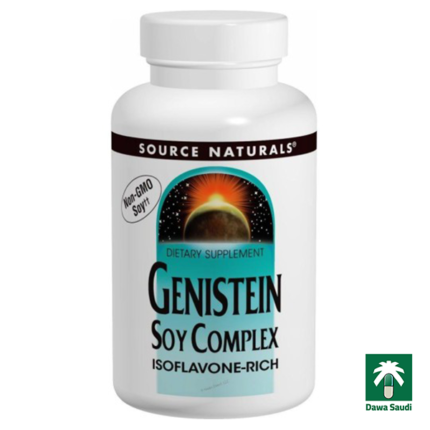 حبوب الصويا لتكبير الصدر والارداف ونحت البطن Source Naturals, Genistein Soy Complex tablets
